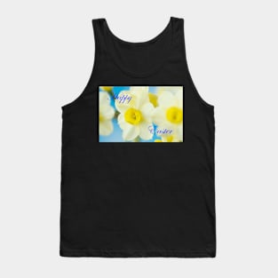 Narcissus  'Pacific Coast'  Daffodil with Happy Easter message Tank Top